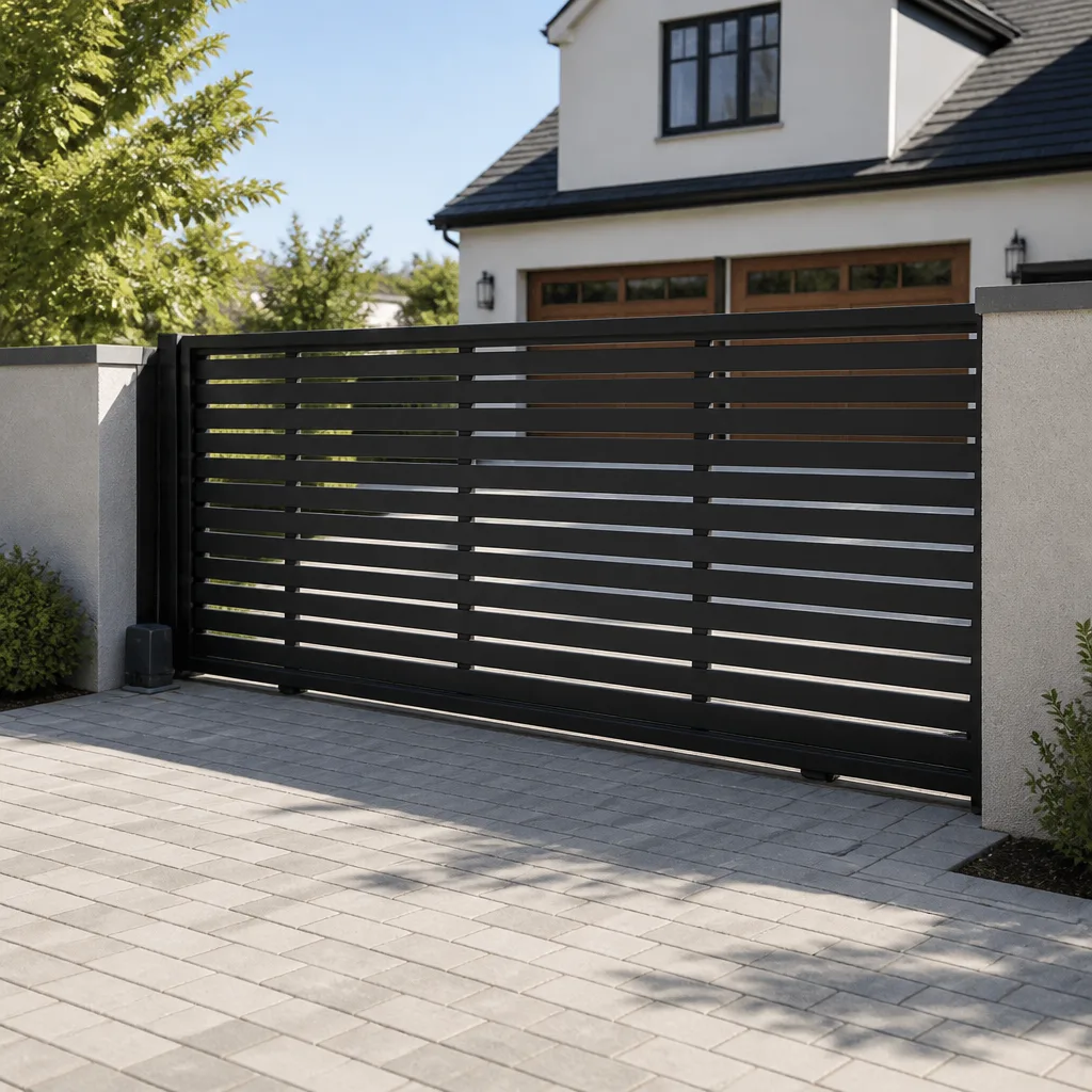 Sliding driveway gates